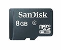 SanDisk MicroSDHC karta 8GB, class 4