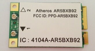 Atheros AR5BXB92, mini PCIe WiFi