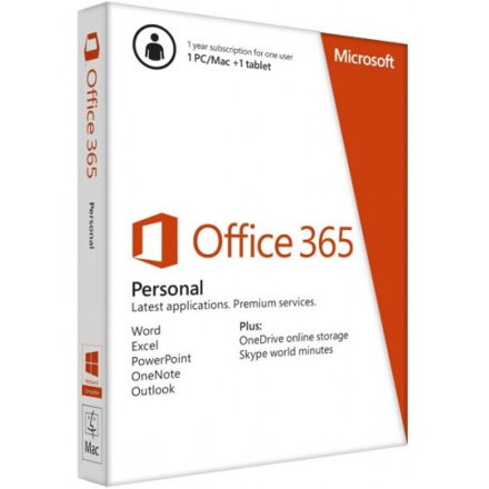 Microsoft Office 365 Personal, 1 Year Subscription - Online