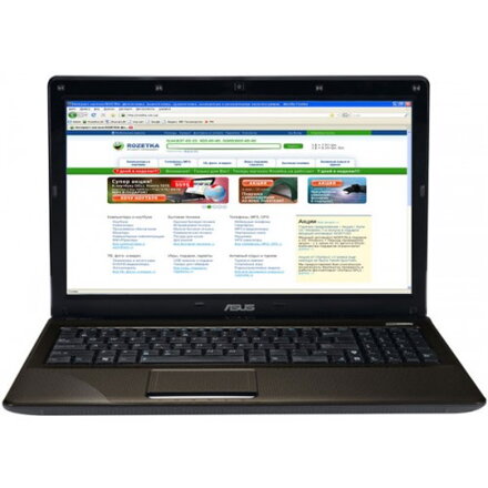 ASUS K52DE-EX085, AMD Athlon II Dual-Core P320, 15.6" LED 1366x768 lesklÃ½, RAM 3GB, ATI Radeon HD5470 512MB, HDD 320GB 5400 otÃ¡Äek, DVD, WiFi, Bluetooth 2.1, Webkamera, Bez operaÄnÃ­ho systÃ©mu