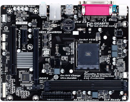 Gigabyte  GA-AM1M-S2P + Athlon 5350 APU