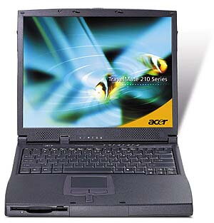 Acer TravelMate 212TX - Celeron 800, 128MB RAM, 10GB HDD, DVD-RW, 14.1" XGA, Win ME