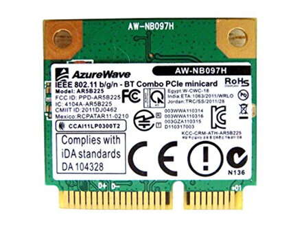 AzureWave AW-NB097H, half mini PCIe WiFi BT
