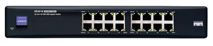 Cisco Linksys SR2016 Business Series, 16-Port 10/100/1000 Gigabit Switch