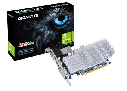 Gigabyte GV-N610SL-2GL, GeForce GT 610, 2GB VRAM + lišta low profile