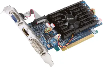 Gigabyte GV-N210OC-512I (512MB DDR3, 64-bit, DVI, HDMI, VGA)