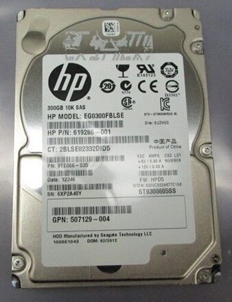 HP EG0300FBLSE, 300GB, 2.5" SAS HDD, 10K