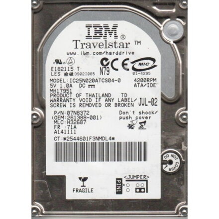 IBM Travelstar IC25N020ATCS04-0, 20GB
