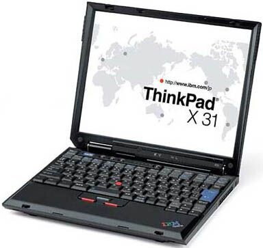 IBM ThinkPad X31 - Pentium M 1.60GHz, 256MB RAM, 30GB HDD, 12" XGA
