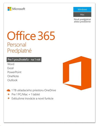 Microsoft Office 365 pre jednotlivcov - 1 rok