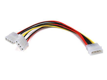 Redukcia napájacia molex M / 2x molex F