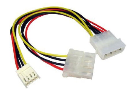 Napájací kábel molex M/molex F + floppy 4pin F