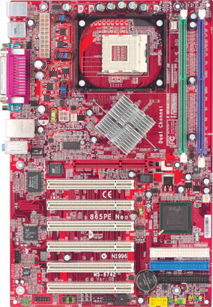 MSI 865PE Neo mainboard, Socket PGA478