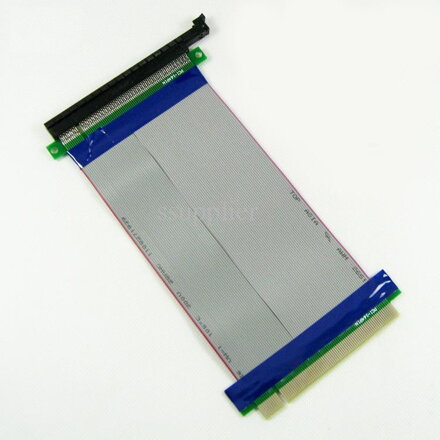 PCI-164-Pin PCI-E 16X Riser Card Flex Flexible Ribbon Extender Extension Cable (15cm)