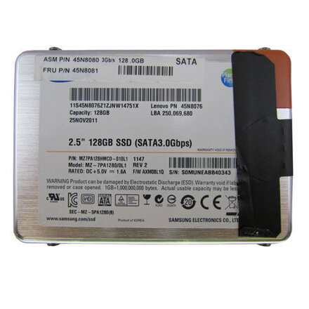 SAMSUNG 128GB SSD, MZ-7PA1280/0L1 REV2