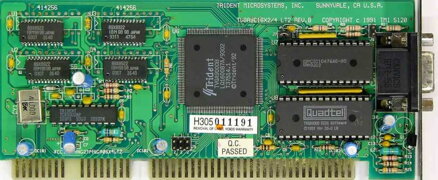 Trident TVGA9000B, ISA, 512kB VRAM