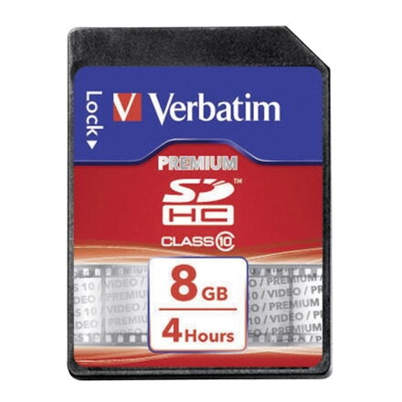 Verbatim SDHC karta 8GB, class 10