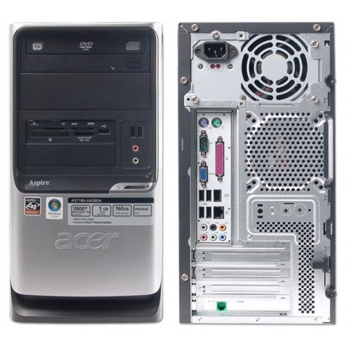 Acer Aspire T180 AMD X2 5400+, 2gb ram, 160gb hdd, dvd-rw, citacka kariet, win xp