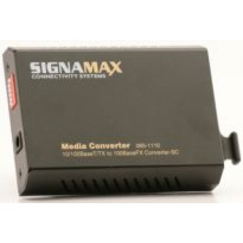Signamax High Performance Media Converter 065-1110, 10BaseT/100BaseTX to 100BaseFX; SC