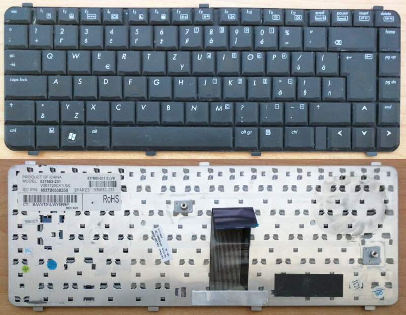 Compaq 511 CQ511 515 CQ515 CQ510 CQ610 klávesnica 537583-231