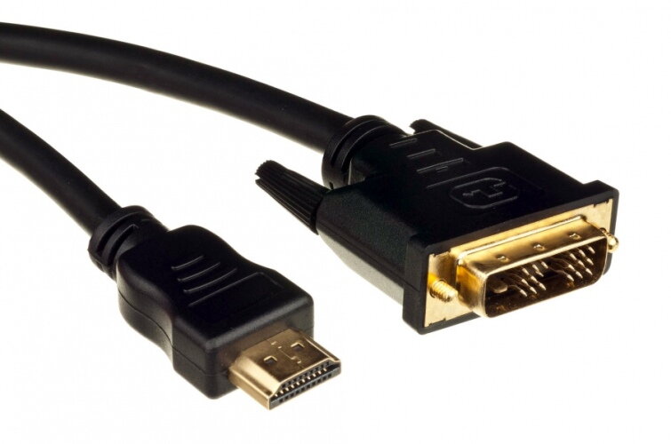 DVI-D / HDMI dátový kábel 10m, pozlátené konektory
