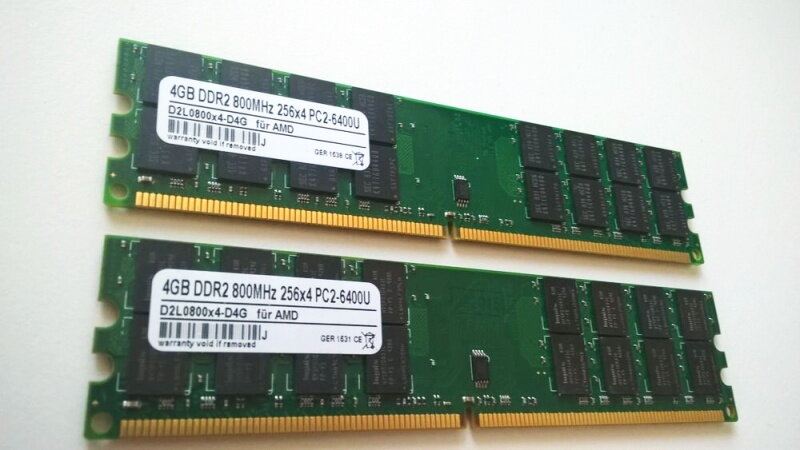 4GB DDR2 800MHz 256x4 PC2-6400U, RAM pre AMD