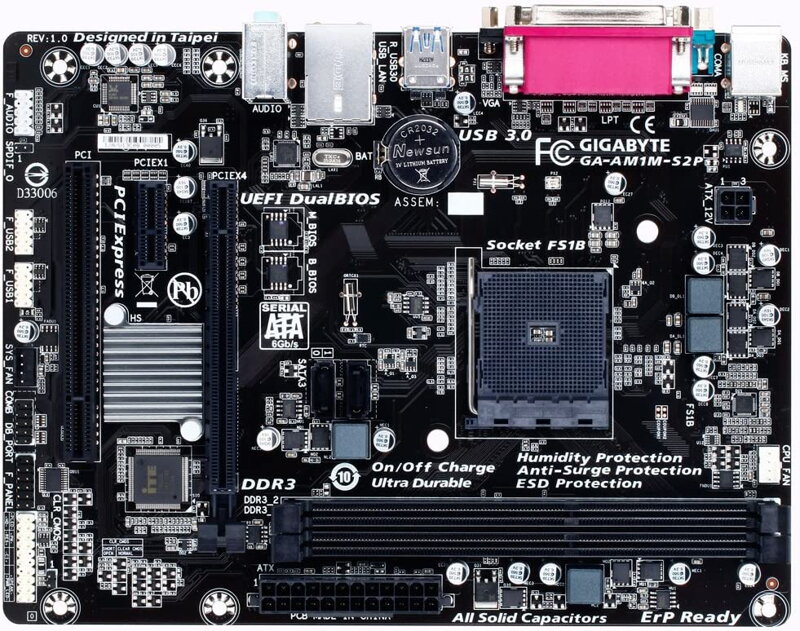 Gigabyte  GA-AM1M-S2P + Athlon 5350 APU