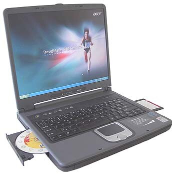 Acer TravelMate 240 (trieda B) Intel Celeron 2.6GHz, 512MB RAM, 30GB HDD, FDD, CD-RW/DVD, 15 XGA, Win XP Pro