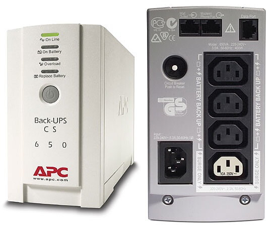 APC Back-UPS CS 650 (trieda B)