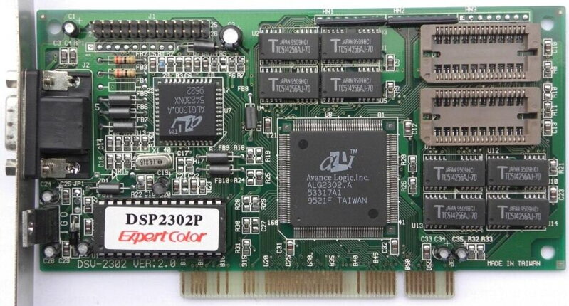 ExpertColor DSV-2302 VER:2.0, Avance Logic ALG2302.A, 1MB VRAM