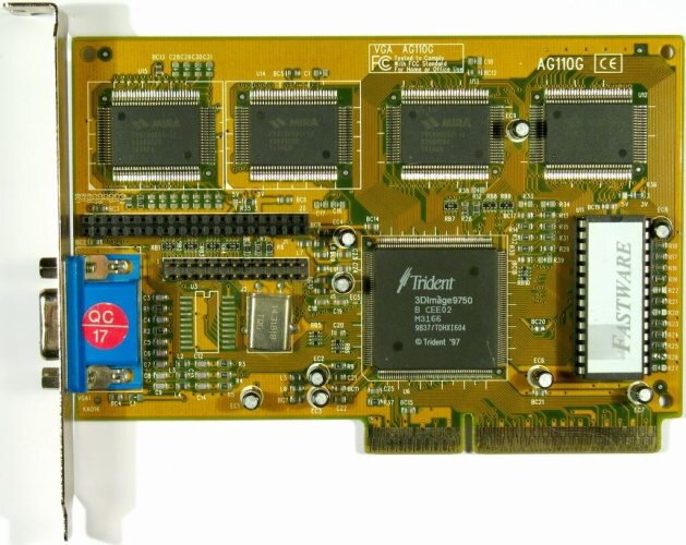Fastware Trident 3DImage9750, AG110G, 4MB VRAM