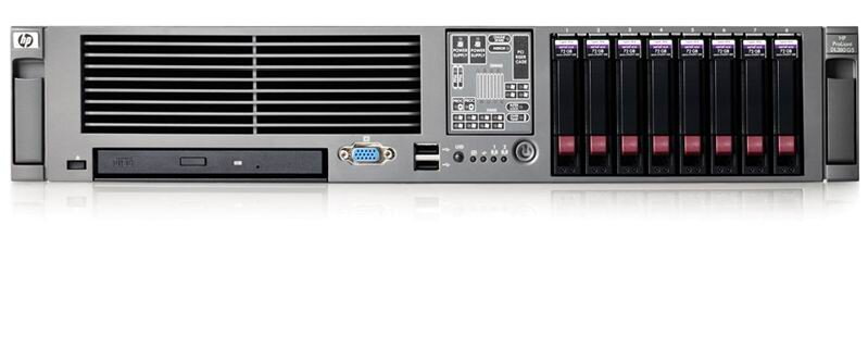 HP ProLiant DL380 G5, 2x Xeon X5450, 8GB RAM, 8x 300GB HDD, CD-RW/DVD