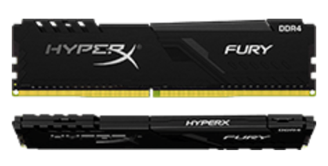 Kingston HyperX FURY Memory Black - 8GB Kit*(2x4GB) - DDR4 2666MT/s CL15 DIMM