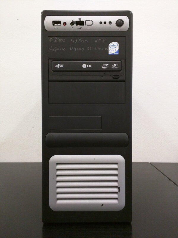 E8400, 4GB RAM, 500GB HDD, N9600GT 1GB, DVDRW, WinXP