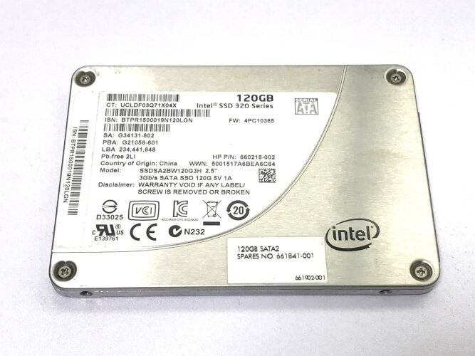 Intel® SSD 320 Series 120GB, 2.5in SATA 3Gb/s, 25nm, MLC