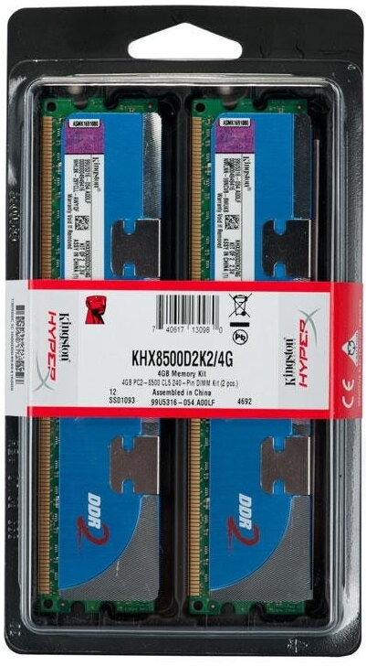 4GB KIT KHX8500DK/4G Nové