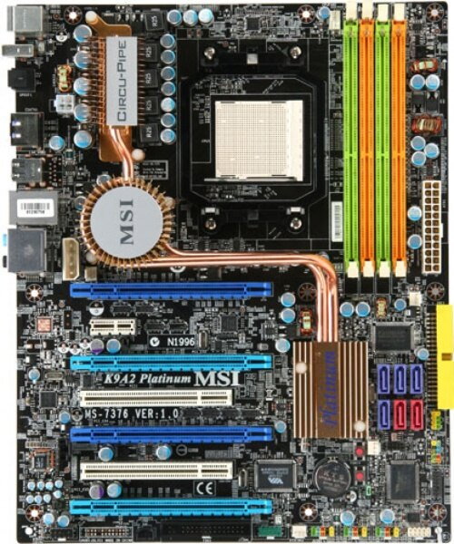 MSI K9A2 Platinum mainboard, Socket AM2