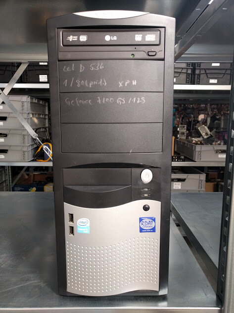PC Celeron D 356, 1GB RAM, 80GB HDD, DVD-RW, GeForce 7100 (128MB VRAM), Win XP PC Celeron D 356, 1GB RAM, 80GB HDD, DVD-RW, GeForce 7100 (128MB VRAM), Win XP