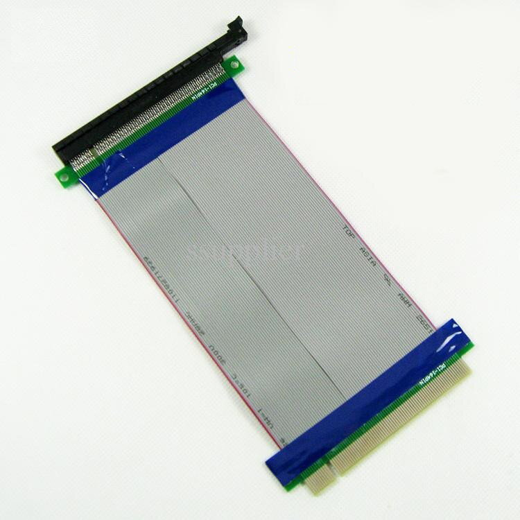 PCI-164-Pin PCI-E 16X Riser Card Flex Flexible Ribbon Extender Extension Cable (15cm)