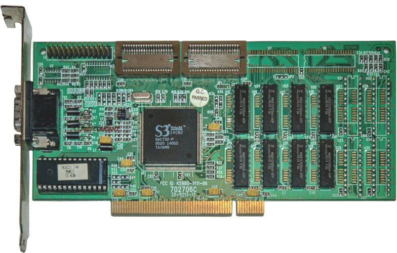 S3 Trio 32 PCI, 1MB VRAM