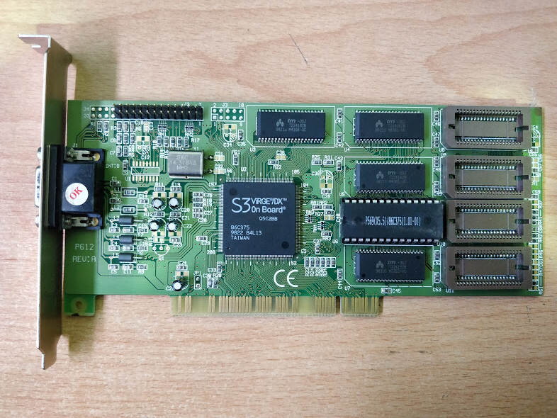 S3 Virge/DX PCI, 2MB VRAM