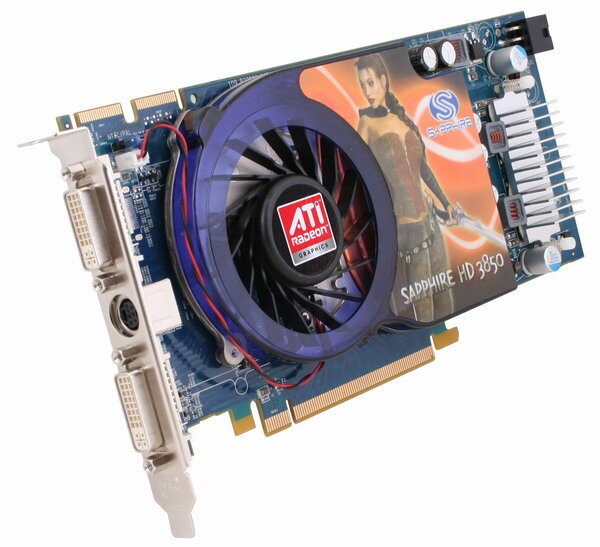 Sapphire Radeon HD3850, 256MB VRAM, 2x DVI-I, S-video, 188-01E63-00ASA