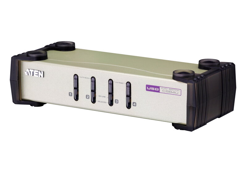 ATEN CS84U – 4‑portový PS/2‑USB VGA KVM prepínač