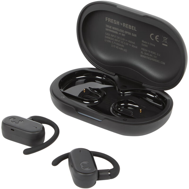  Fresh 'n Rebel True Wireless Earbuds Open Ear 3ATW4000BL (Bluetooth, Bass Boost, Multipoint, čierne)