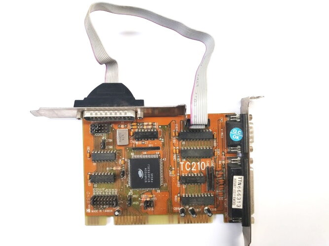 Startech TC210, ST16C552CJ, ISA radič na LPT a RS232