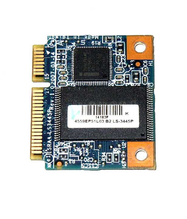 Toshiba LS-3445P, half mini PCIe turbo flash card 1GB