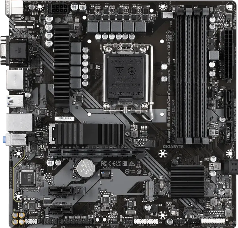 GIGABYTE B760M DS3H DDR4 | Základná doska | Socket LGA1700 | mATX